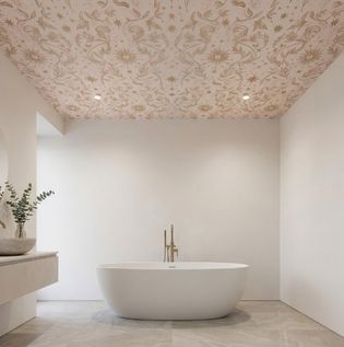 Creative Bathroom Ceiling Wallpaper Design