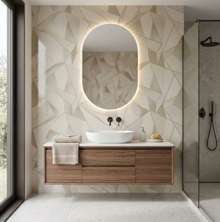 Water Resistant Vinyl Wallpaper for Bathrooms