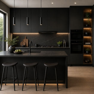Sophisticated Dark Kitchen Cabinet Designs