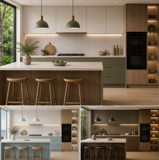 Nature Inspired Kitchen Cabinet Colour Ideas
