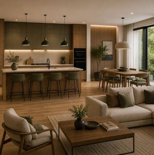 Kitchen Cabinet Colours for Open Plan Homes