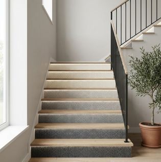 Patterned Staircase Wall Designs