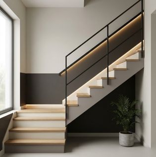 Two Tone Staircase Walls