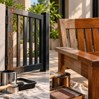 Using Synthetic Enamel on Metal vs Wood Surfaces