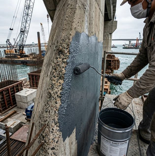 Synthetic Rubber Paint for Concrete Surfaces