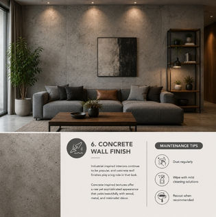 Industrial-Style Concrete Wall Finish