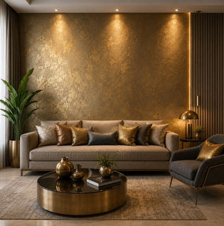 Metallic Wall Finishes with Elegant Shimmer