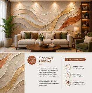 Creative 3D Wall Painting for Statement Interiors