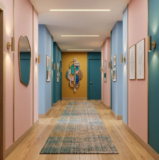 Multi Colour Corridor Design Inspiration