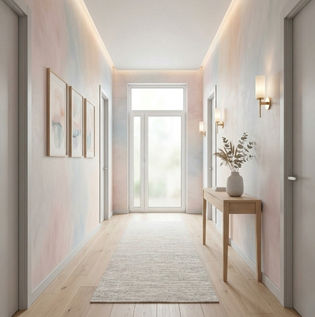 Pastel Colour Ideas for Soft Corridor Interiors