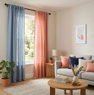 Coral Blue Curtains for Vibrant Home Décor