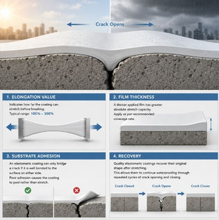 How Elastomeric Coatings Bridge Surface Cracks