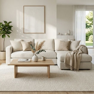 Light and Neutral Shades for a Calm Living Room