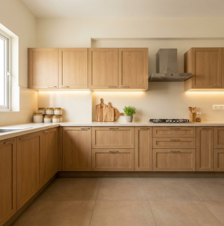Light Brown Kitchen Colour as per Vastu