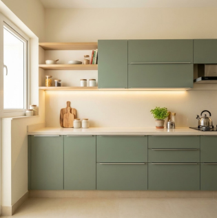 Sage Green Kitchen Colour as per Vastu