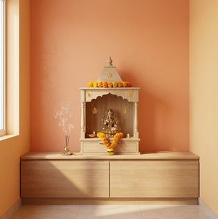 Orange Colour for Pooja Room