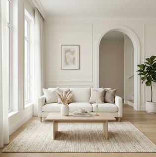 White Walls with White Trim for Effortless Elegance