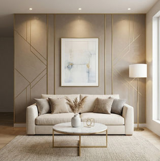 Luxurious Brass Accent Wall Design