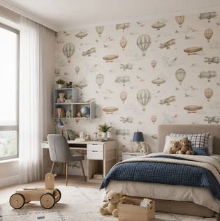 Vinyl Accent Wallpaper for Children's Bedrooms