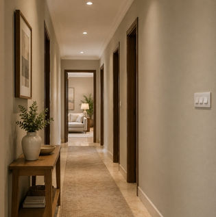 Neutral Soft Sheen Paint for Hallways