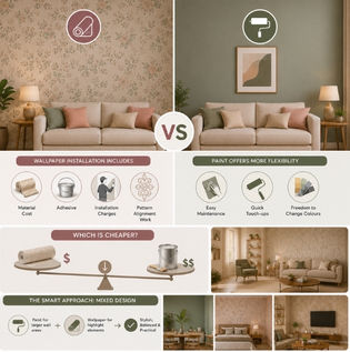 Affordable Wall Design Options Using Wallpaper and Paint