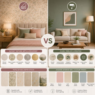 Wallpaper and Paint Finish Ideas for Elegant Home Interiors