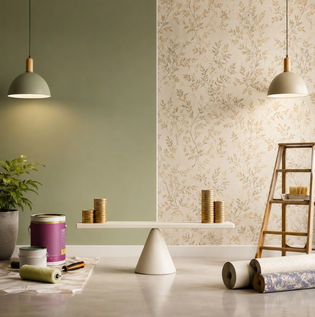 Cost Comparison of Wall Paint and Wallpaper