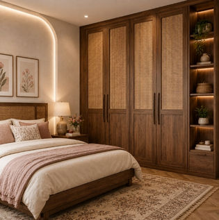 Romantic Rustic Wooden Wardrobe Design