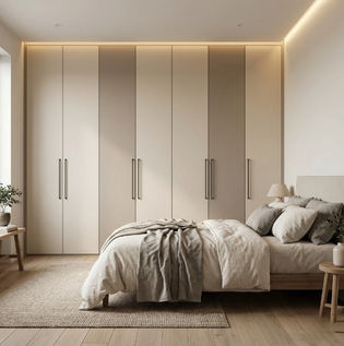 Matte Finish Sunmica Wardrobe for an Elegant Look