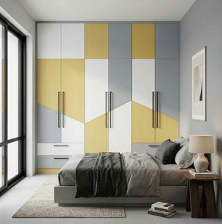 Multi Colour Sunmica Wardrobes for a Creative Touch