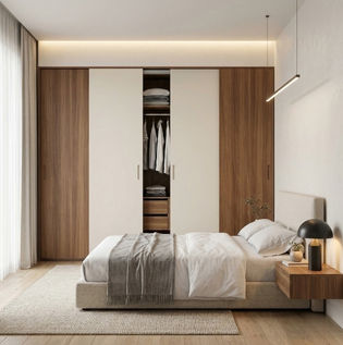 Sliding Sunmica Wardrobes for Sleek and Space Saving Design