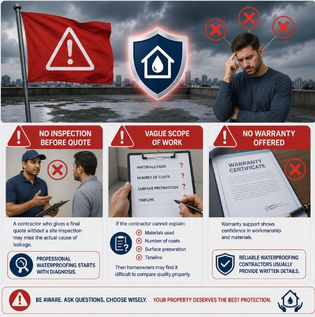 Red Flags to Avoid When Hiring Waterproofing Contractors