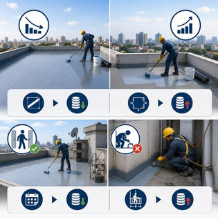 How Area Size Affects Waterproofing Costs