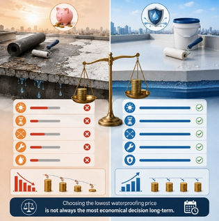 Waterproofing Cost Versus Long-Term Durability