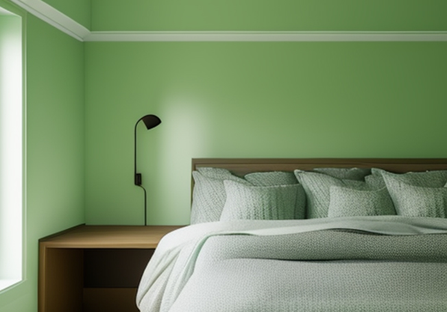 Green emulsion paint for bedroom walls - Asian Paints