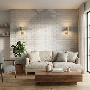 Grey and White Brick Wall