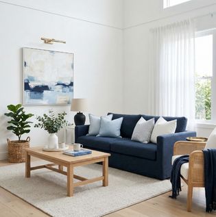 White and Blue for Fresh, Relaxed Living