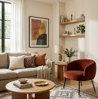 White Walls Create a Balanced Interior Look