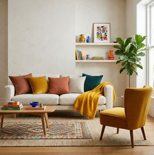 Experiment with Colours Using White Walls