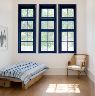 Midnight Blue Window Frame - Asian Paints