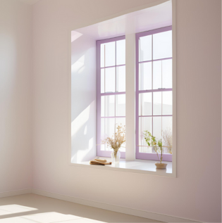 Pastel Lavender Window Frame - Asian Paints