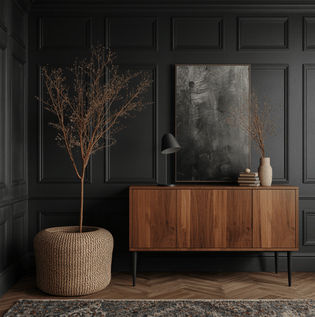 Room Looking Dark Due to Heavy Wood and Wall Texture