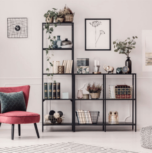 Iron Wooden Bookshelf - Asian Paints