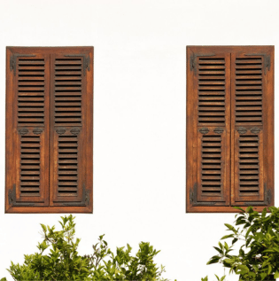 Wooden Windows With Shutters - Asian Paints