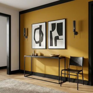 Deep Yellow with Black Accents