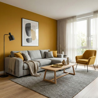 Mustard Yellow with Grey