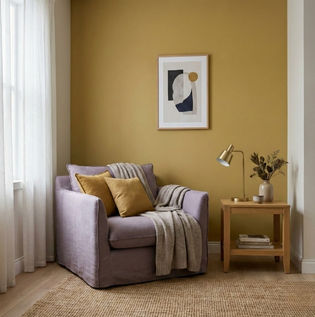 Mustard Yellow with Lavender