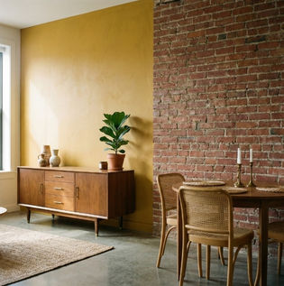 Yellow with Exposed Brick
