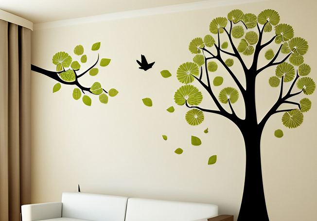 Flower & tree wall sticker ideas - Asian Paints
