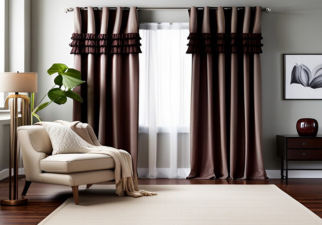 Ruffled curtain design for your living room interiors - Asian Paints